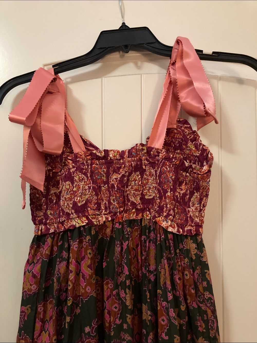 Free People Bluebell Maxi Dress Pink and Burgundy Floral in Colorway magenta Com - Picture 8 of 15
